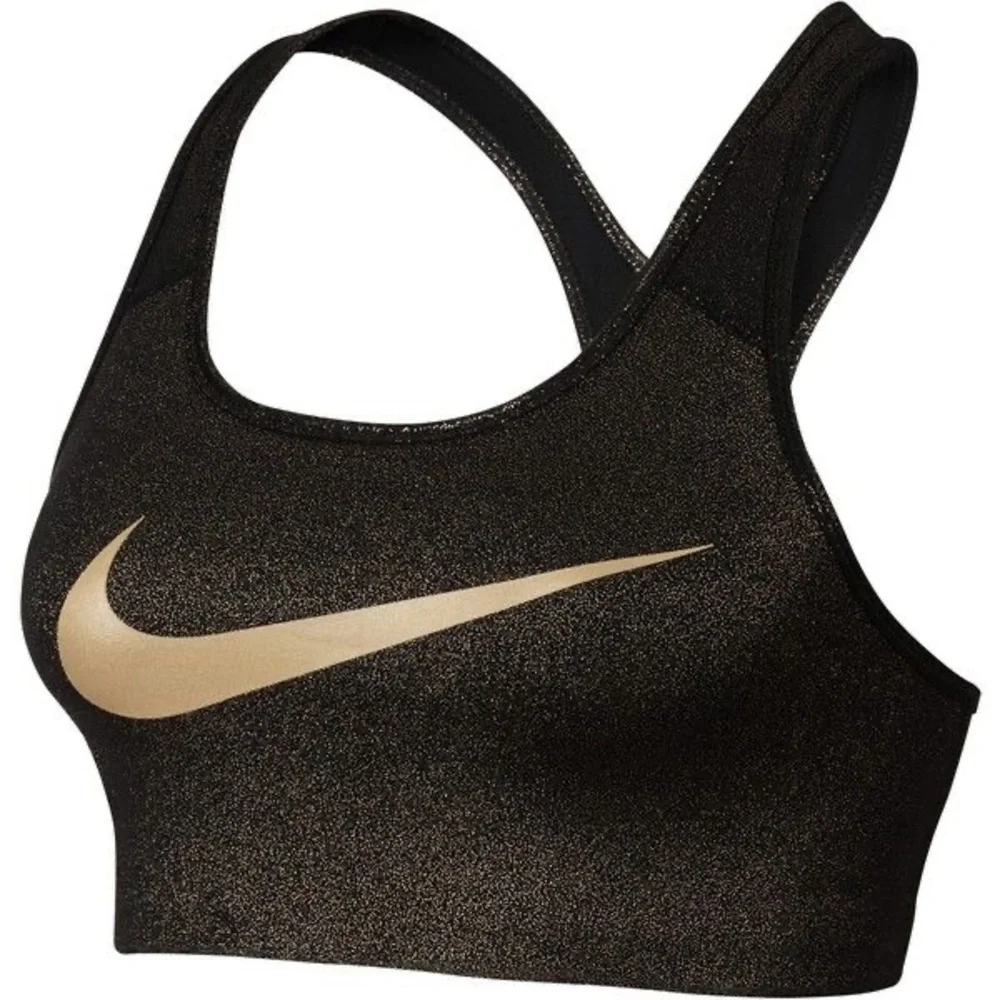 Nike Women's Large Black & Gold Sports Bra - Picture 2 of 2